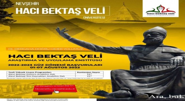 NEVÜ Hacı Bektaş Veli Araştırma ve Uygulama Enstitüsü Yüksek Lisans Öğrencisi Alacak