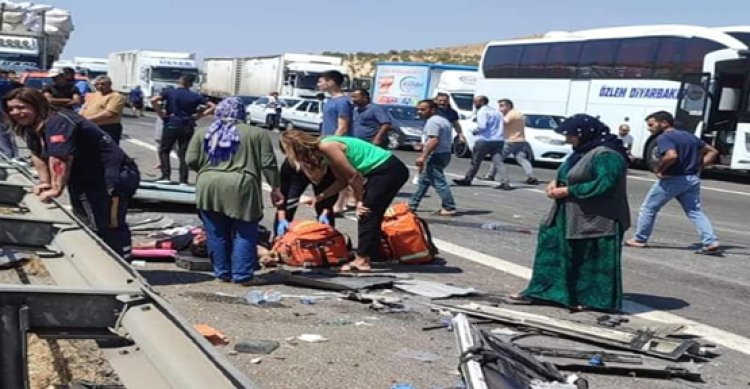 Gaziantep-Şanlıurfa otoyolunda kaza, 16 ölü kişi öldü