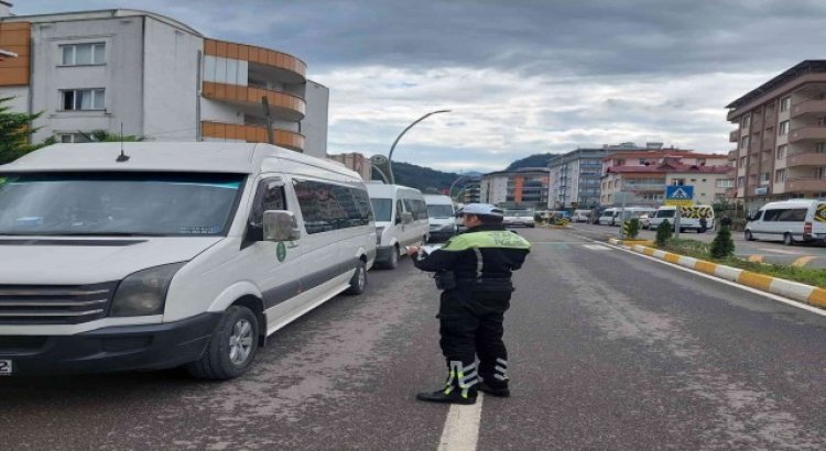 Giresunda okul servisleri denetlendi