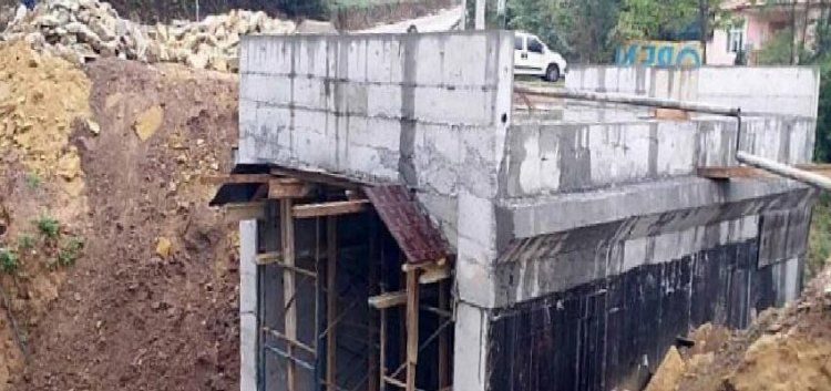 Çubuklu Osmaniye’de menfezin betonarmesi tamamlandı