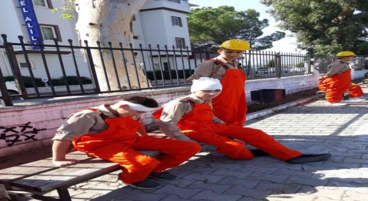 Köyceğizde öğrenciler tatbikatı başarıyla tamamladı