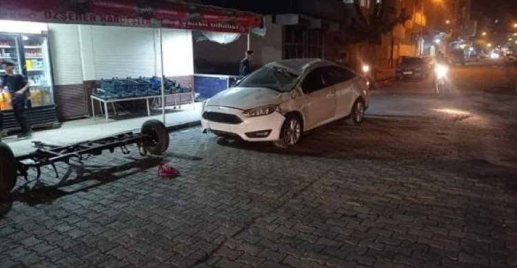 Suruç&#039;ta at arabası otomobile çarptı