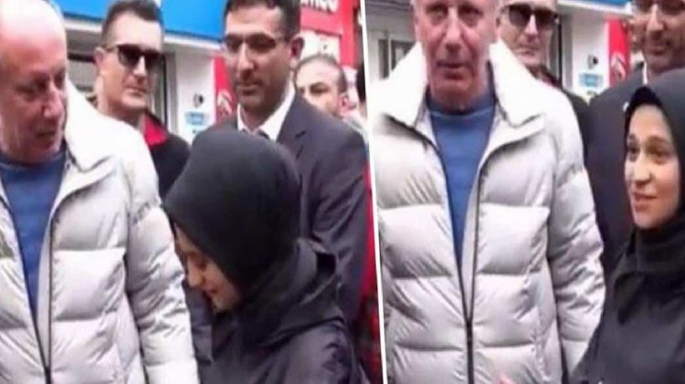 Fotoğraf çektiren genç kızın sorduğu soru Muharrem İnce’yi şok etti