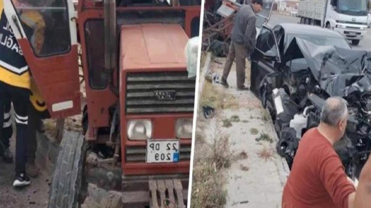 Belediye liderinin makam aracı traktörle çarpıştı! Olay yerinden gelen manzaralar müthiş