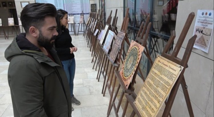 Hattat Ahmed Şemseddin Karahisari ‘Hat Örnekleri Sergisi sanatseverlerin beğenisine sunuldu