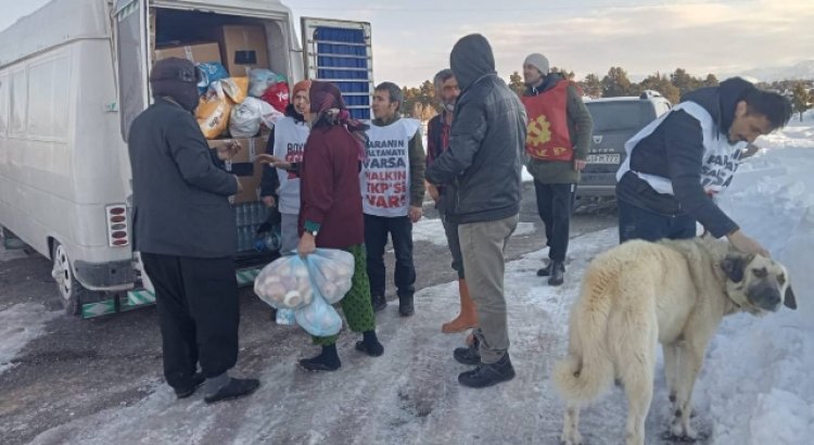 TKP köy köy yardım taşıyor