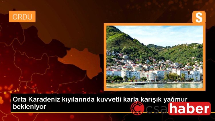 Orta Karadeniz kıyılarında kuvvetli karla karışık yağmur bekleniyor