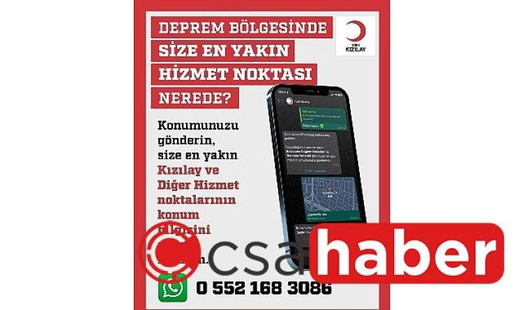 Kızılay’dan “Deprem Bölgesinde En Yakın Kızılay Hizmet Noktası Nerede” Uygulaması