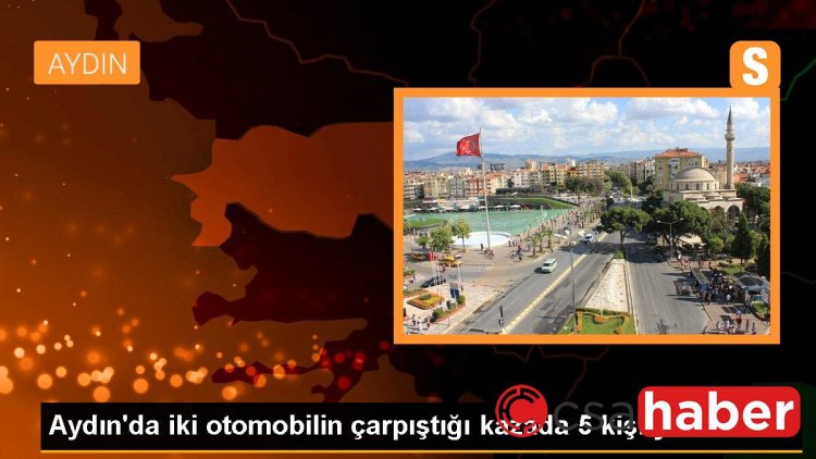 Aydın’da iki otomobilin çarpıştığı kazada 5 kişi yaralandı