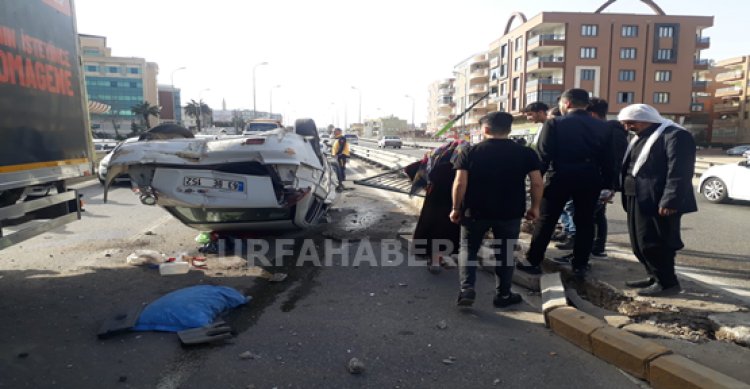 Şanlıurfa’da beton mikseri otomobil ile çarpıştı