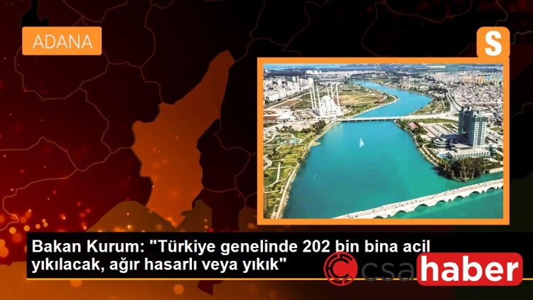 Bakan Kurum: “Türkiye genelinde 202 bin bina acil yıkılacak, ağır hasarlı veya yıkık”