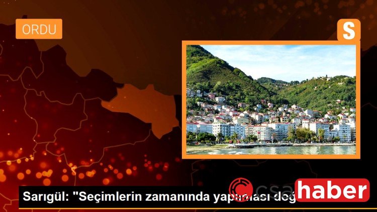 Sarıgül: “Seçimlerin zamanında yapılması doğru bir karar”