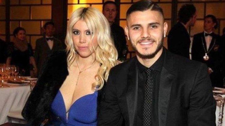 Icardi, Wanda Nara ile Masterchef logosu önünde çektirdiği fotoğrafı paylaştı: Başarılar aşkım