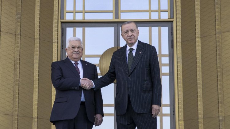 Cumhurbaşkanı Erdoğan Filistin Devlet Başkanı Abbas ile görüştü