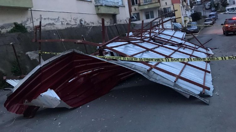 Trabzon’da şiddetli fırtına hasara ve yangına neden oldu