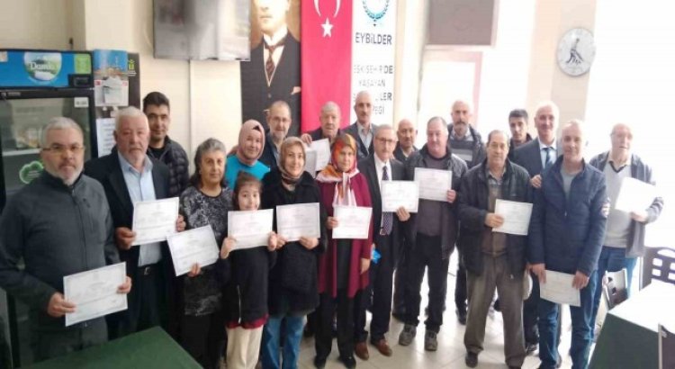 ‘Mantar Yetiştiriciliği kursuna katılan 40 kursiyer törenle sertifikalarını aldılar