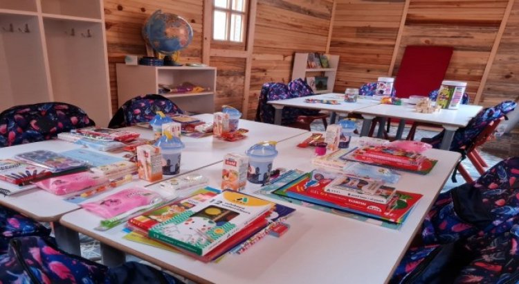 Bartında inşa edilen ahşap sınıflar deprem bölgesine gönderildi