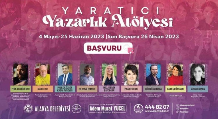 Alanya Belediyesi Yazarlık Atölyesi başvuruları başladı