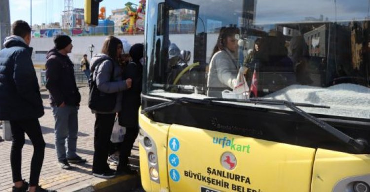 Şanlıurfa&#039;da toplu taşıma ücretsiz