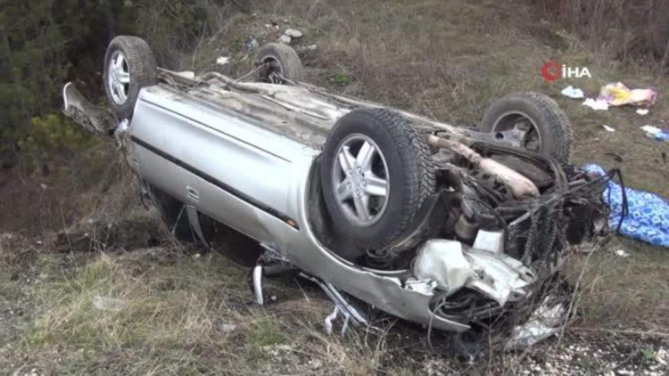 Bayram ziyaretine giden ailenin bulunduğu otomobil takla attı: 1 ölü, 4 yaralı