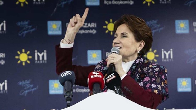 Akşener, “Yerli ve milli mi arıyorsun Recep bey? Aha burada” diyerek Bilge Yılmaz’ı işaret etti: İnşallah ekonomimizi yönetecek