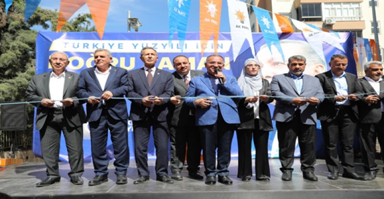 Viranşehir’de miting gibi seçim bürosu açılışı