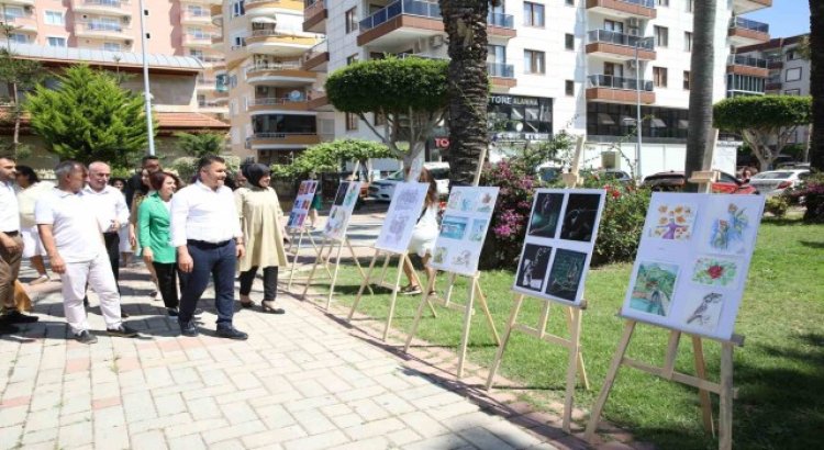 Mahmutlar ‘da el sanatları kursları yıl sonu sergisi açıldı