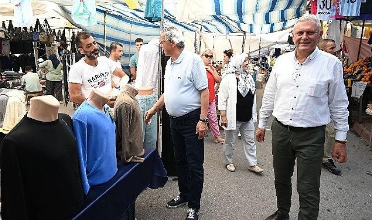 Başkan Topaloğlu, turizm pazarı esnafını ziyaret etti