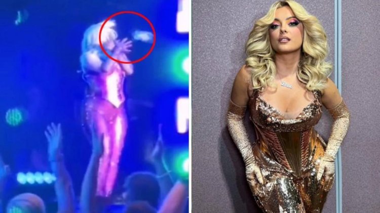 Bebe Rexha’ya konser sırasında telefon fırlatıldı