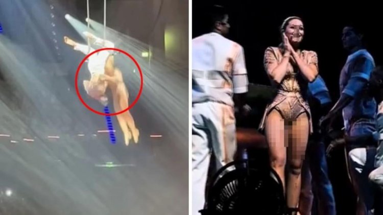 Konserde korkunç kaza! Yüzünü mekanizmaya vuran Helene Fischer kanlar içinde kaldı