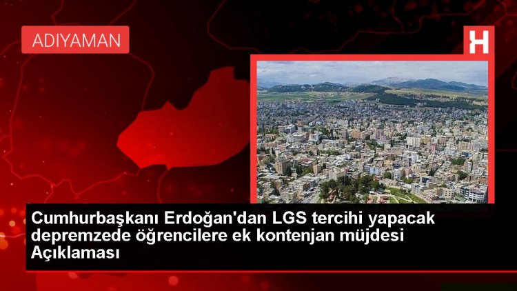 Cumhurbaşkanı Erdoğan’dan LGS açıklaması: 2 ek kontenjan açılacak