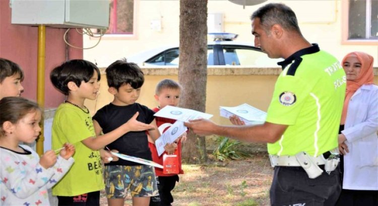 Burdurda yaz Kuran kurslarında trafik eğitimi