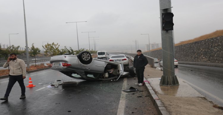 Şanlıurfa’da otomobil takla attı, 1 yaralı