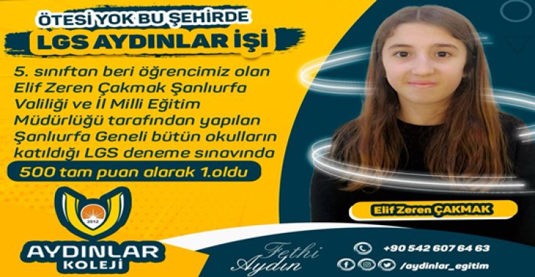 Aydınlar yine Şanlıurfa birincisini çıkardı